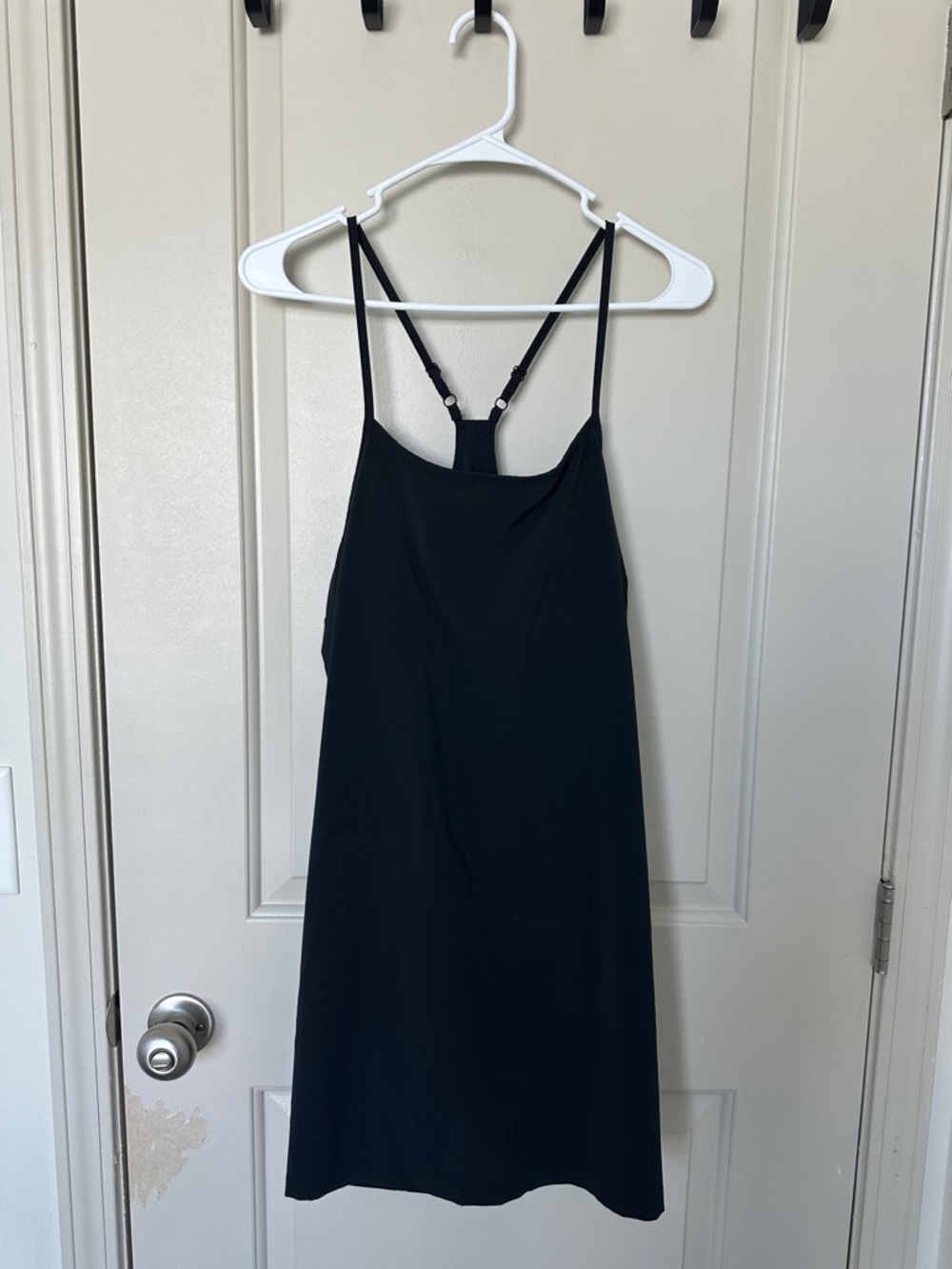 all in motion Black Mini Slip Dress with Racerback Straps